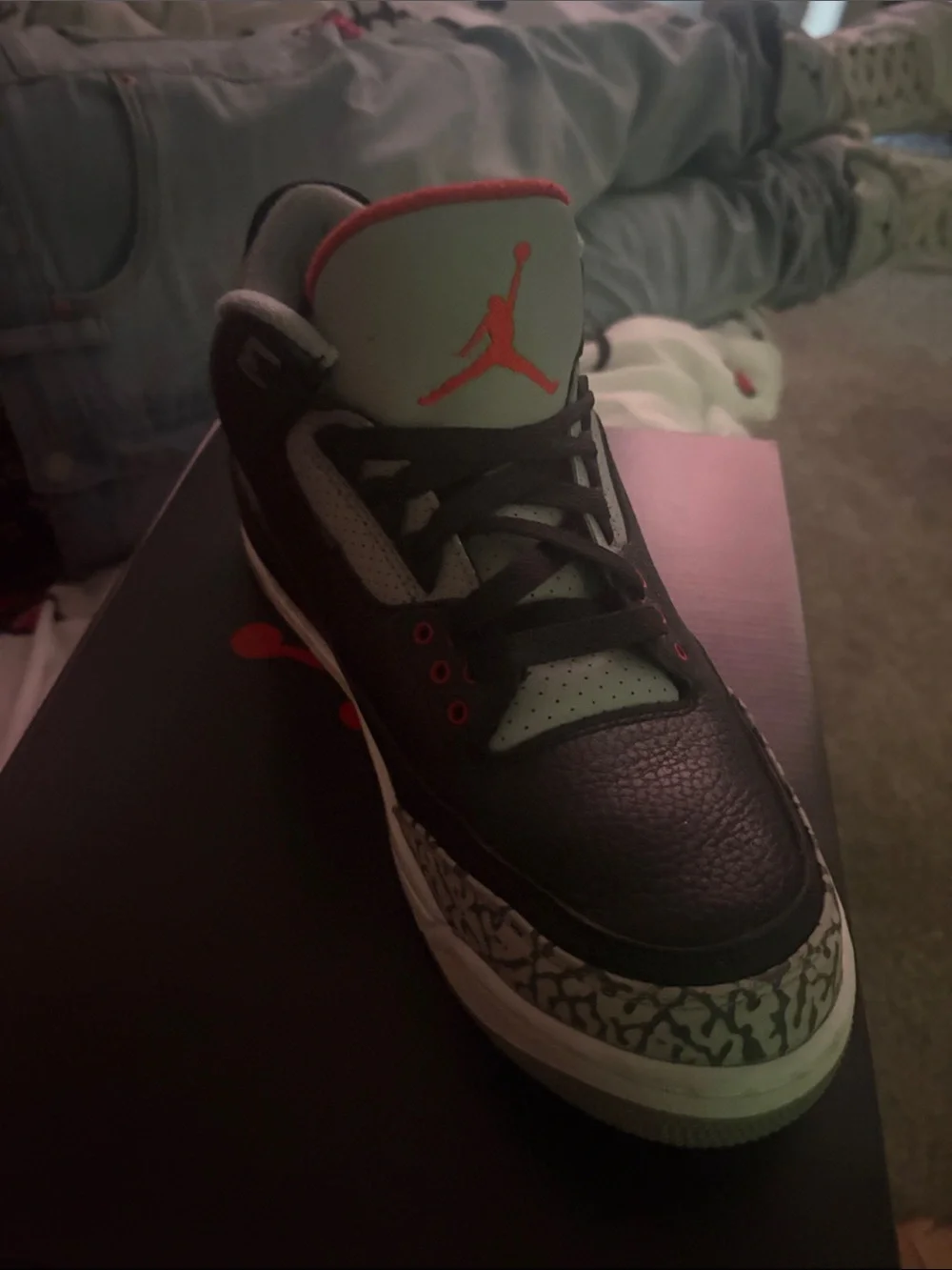 Jordan Men’s Black with Red Accent Retro Sneakers
